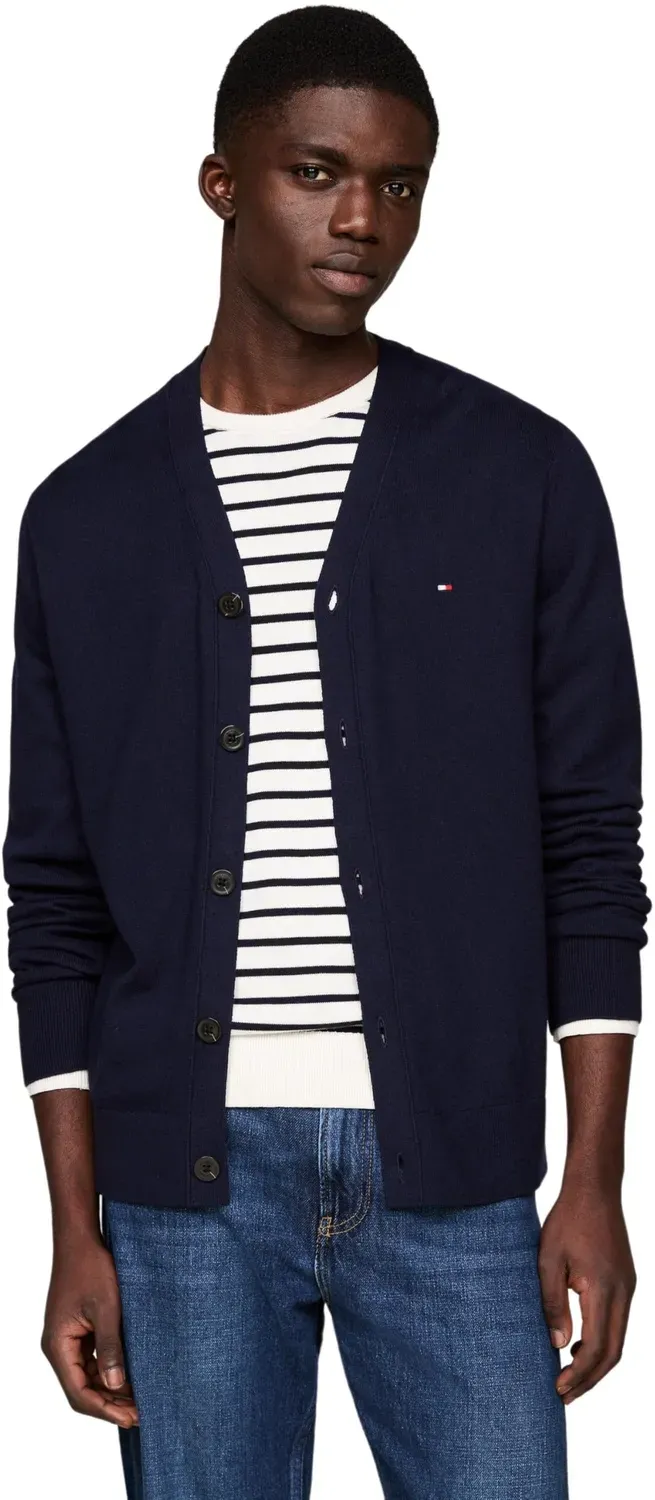 Tommy Hilfiger Pima Cotton Cashmere cardigan uomo bottoni 3XL