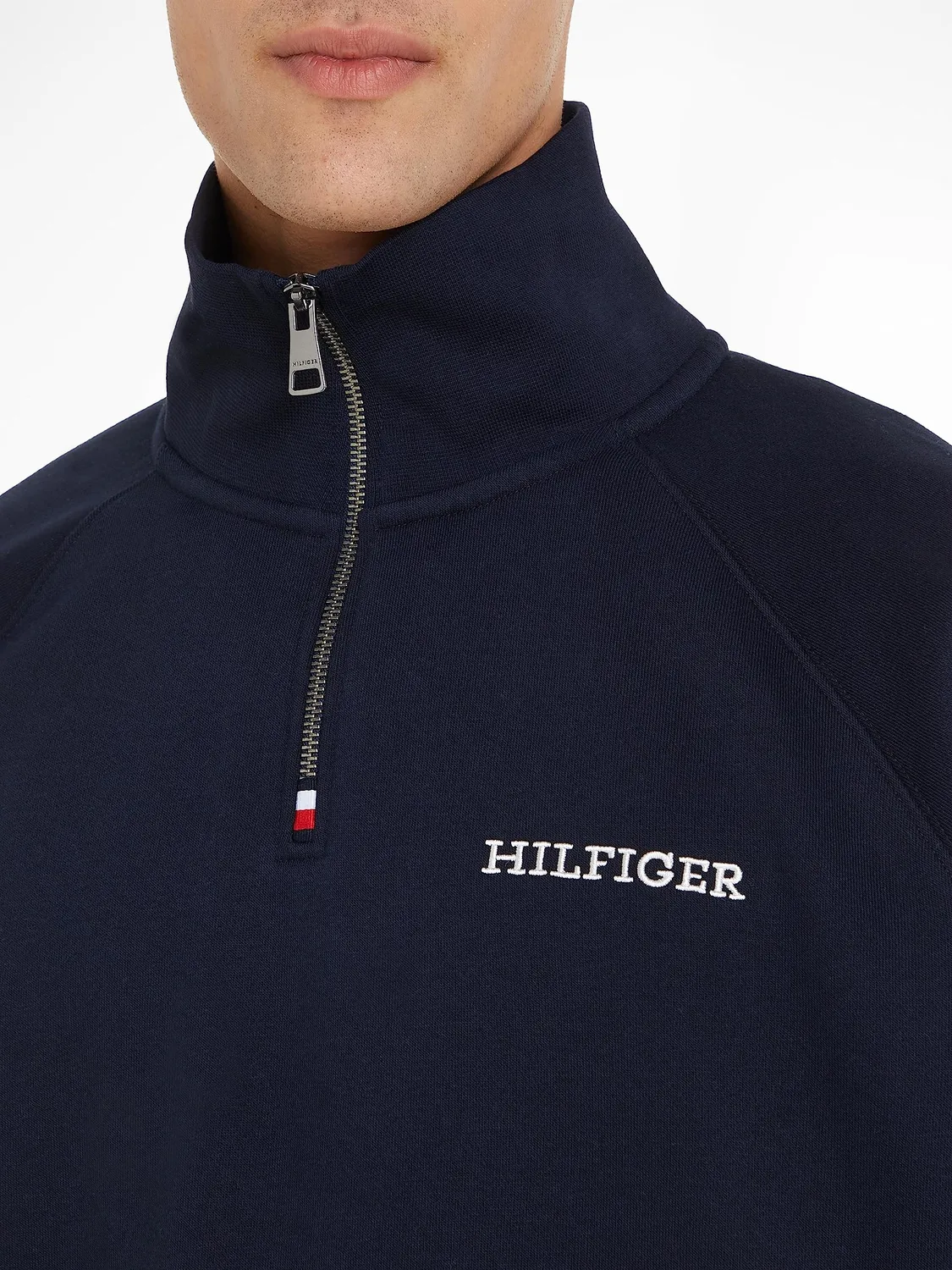 Tommy Hilfiger Monotype MW0MW32737 felpa mezza zip uomo