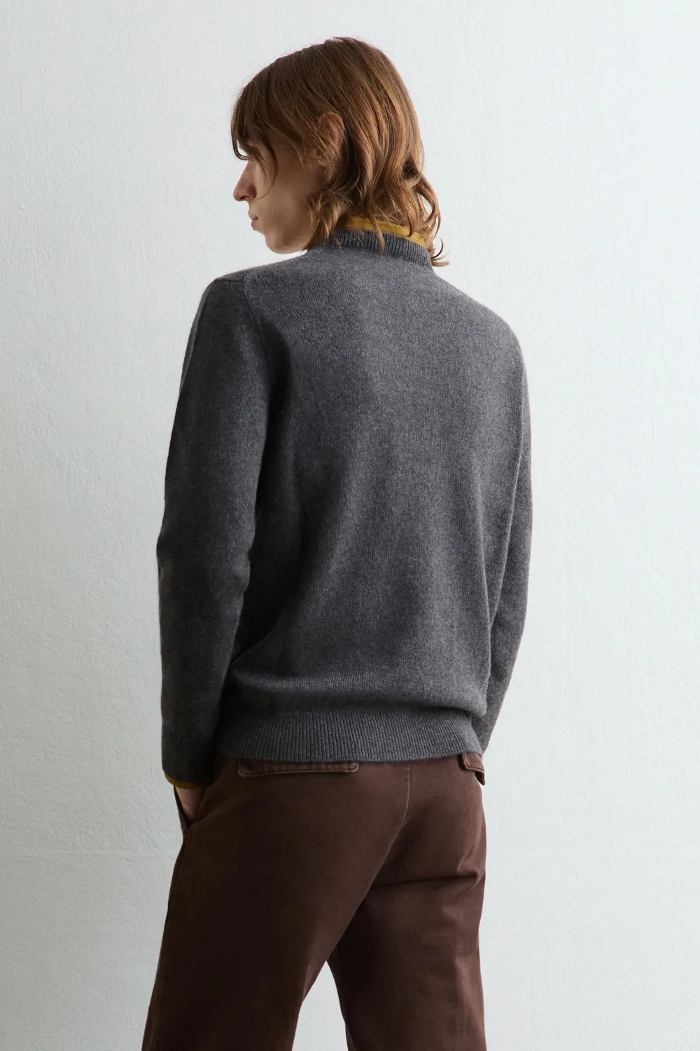 Massimo Alba ARES maglia cashmere grigio scuro