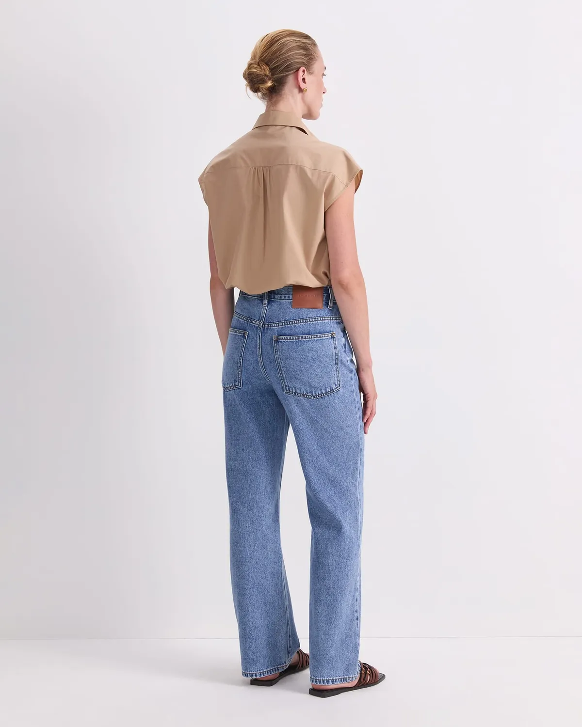 Sportscraft Simmi jeans donna dritti vita alta blu