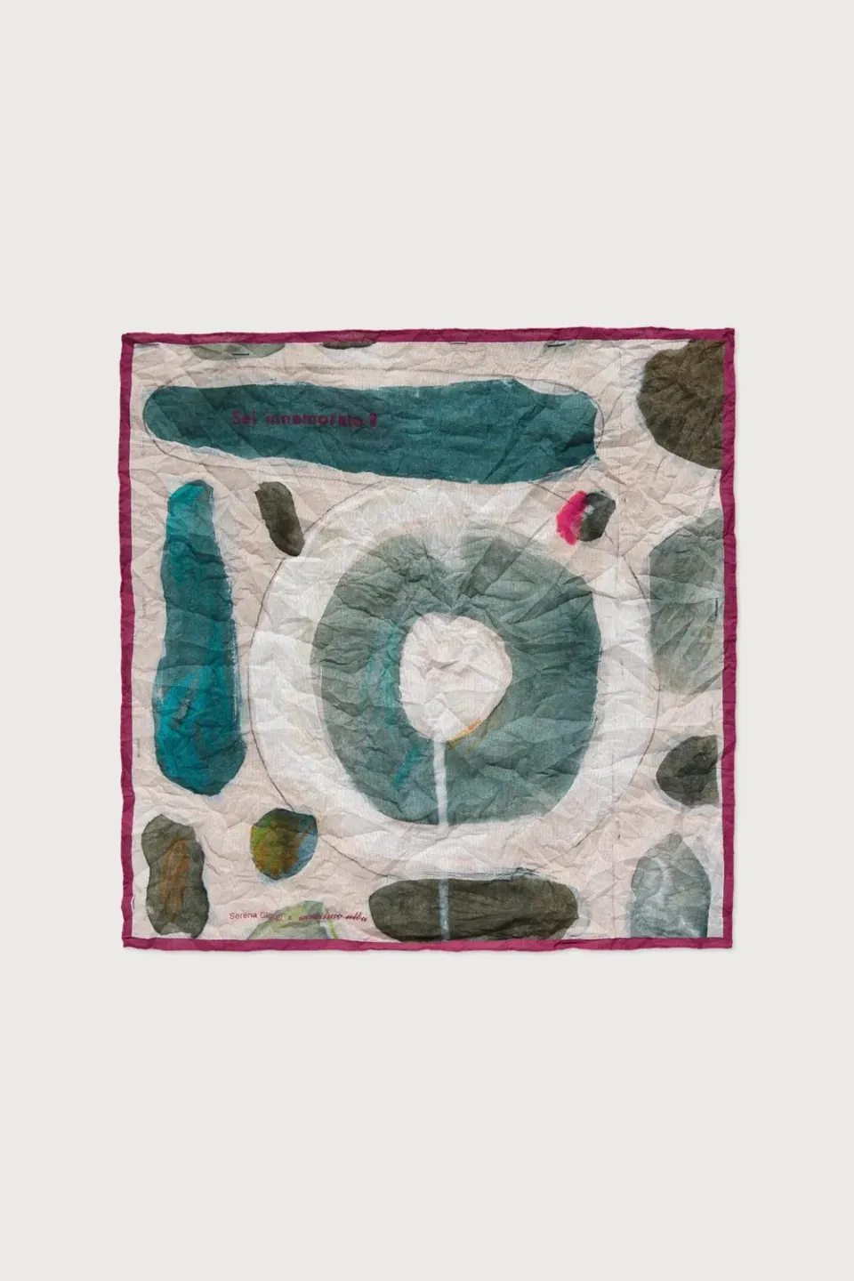 Massimo Alba Hanky1 fazzoletto lampone taglia unica cotone