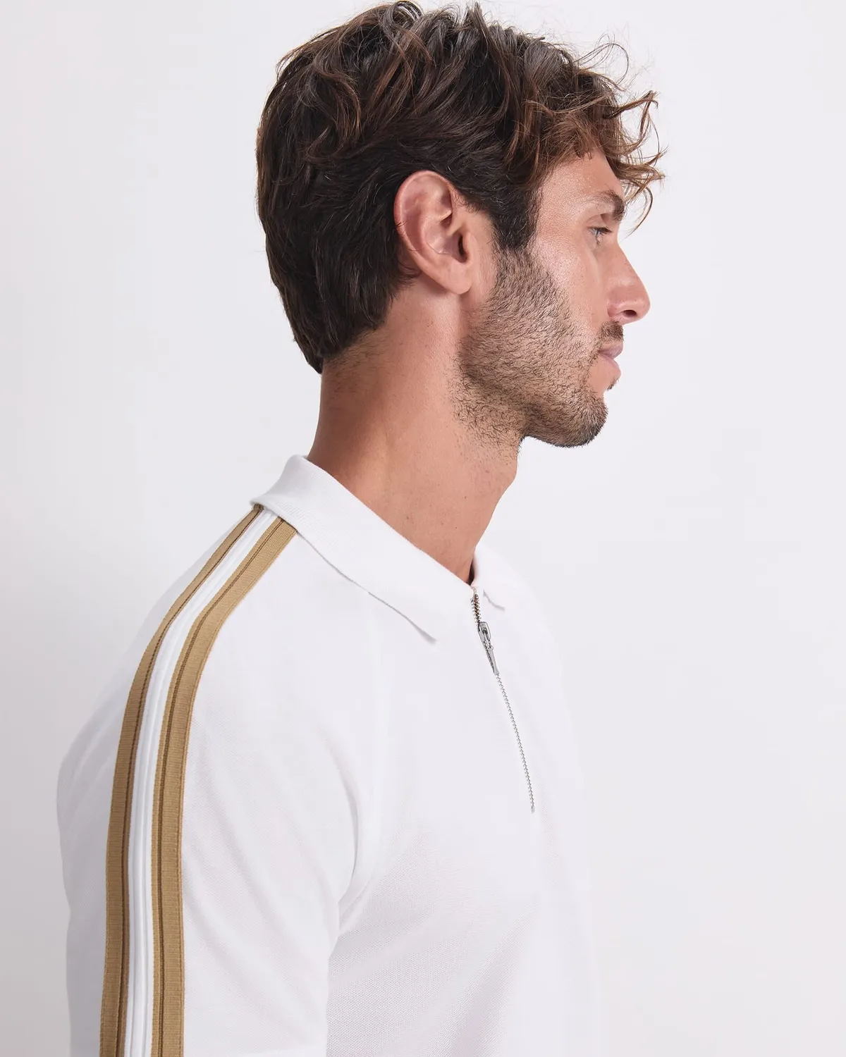 Sportscraft Rod Textured polo uomo piqué zip