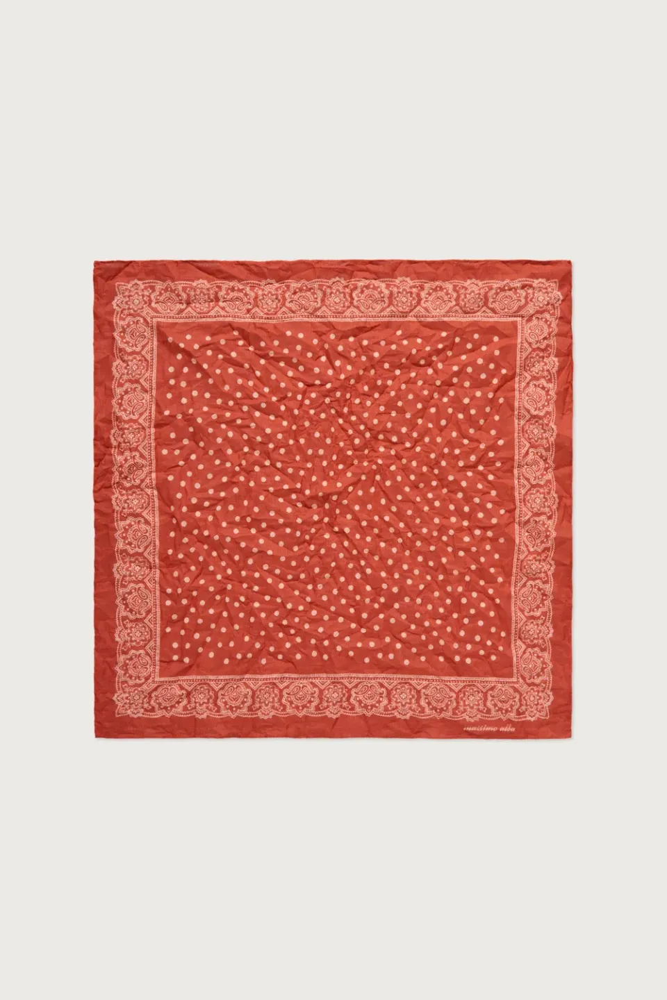 Massimo Alba Hanky1 fazzoletto cotone burn red