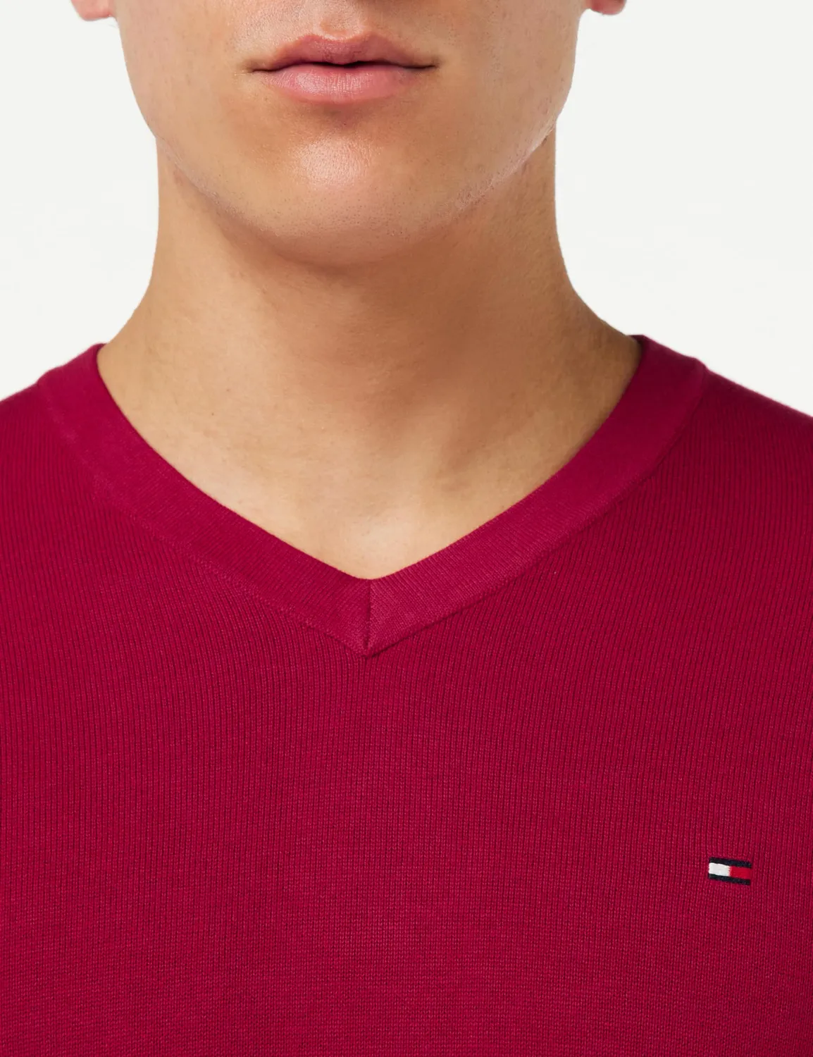 Tommy Hilfiger pullover uomo scollo a V taglia M blu