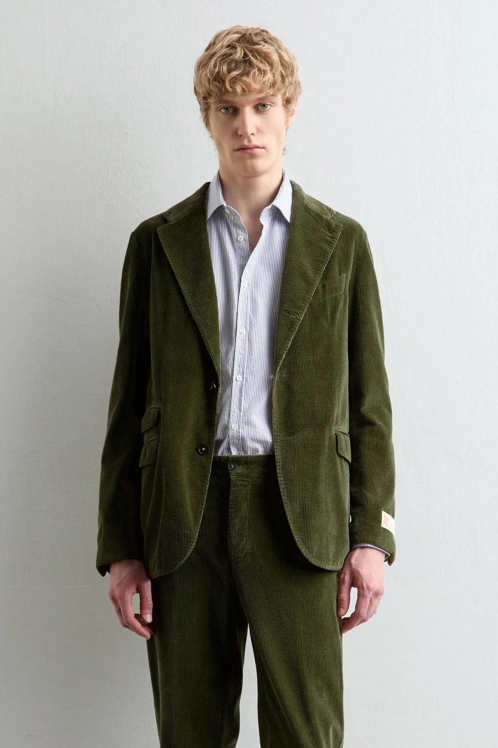 Massimo Alba Sloop abito moss green velluto