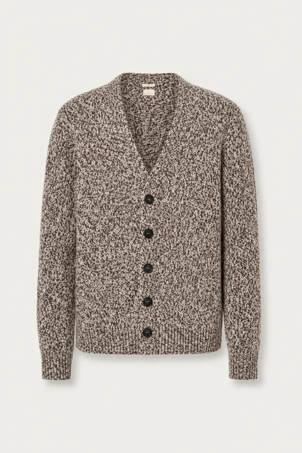 Massimo Alba Linus cardigan marrone lana e alpaca