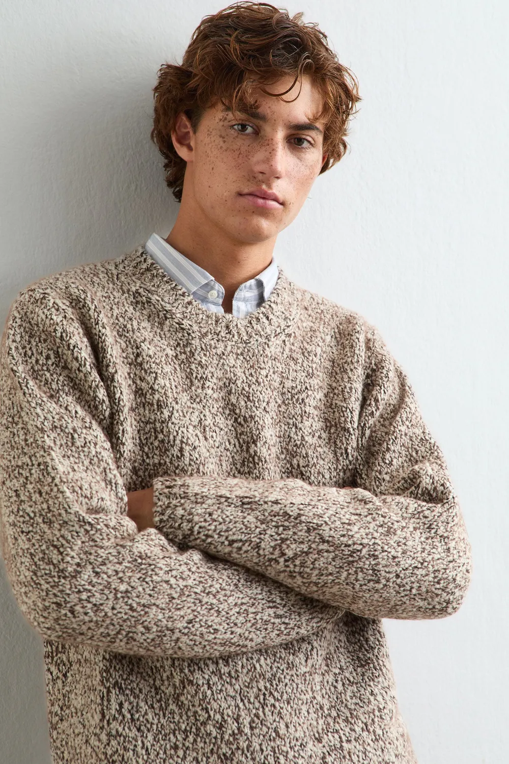 Massimo Alba Chad maglione uomo brown lana alpaca