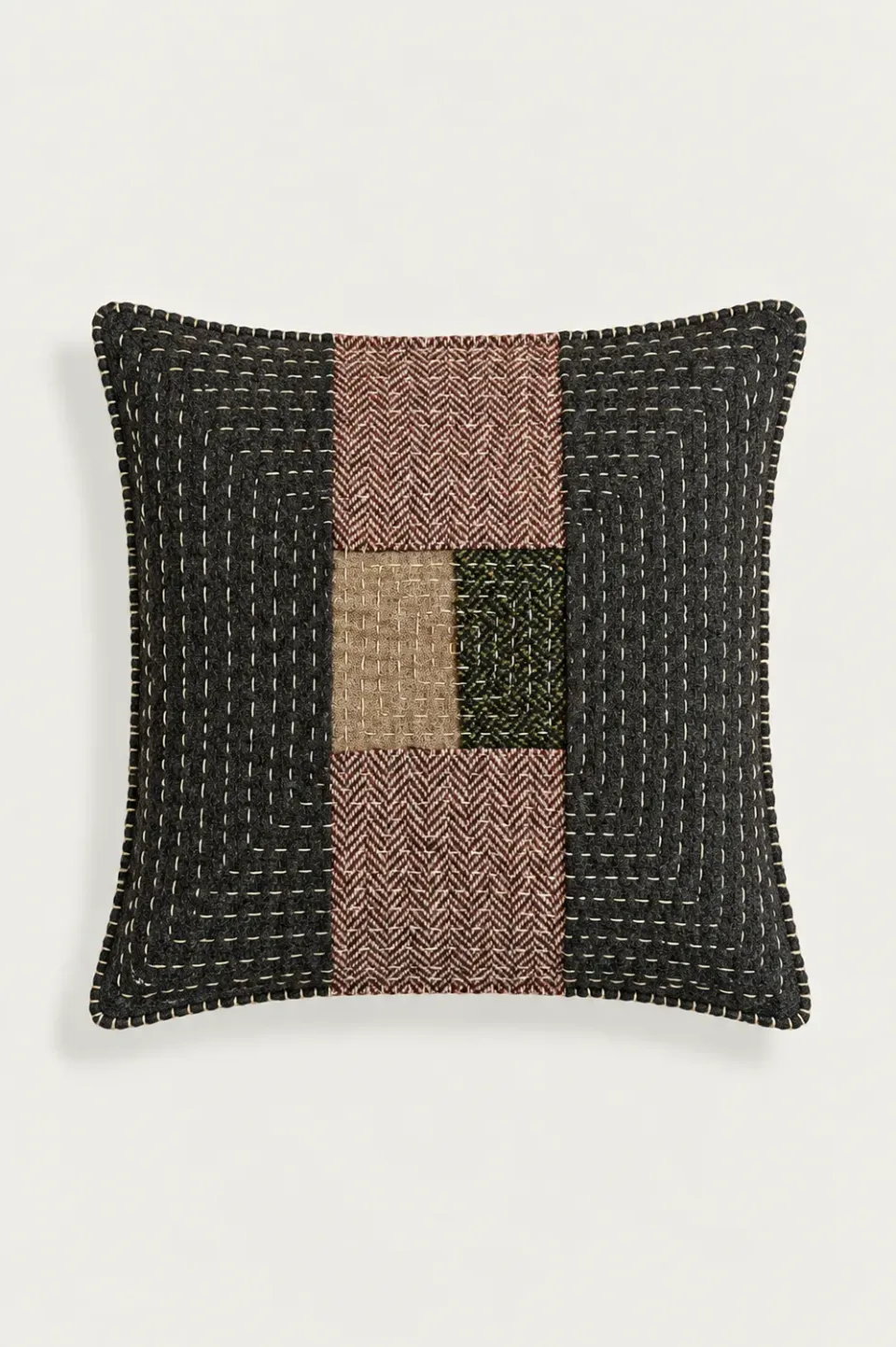 Massimo Alba Pillow cuscino marrone patchwork