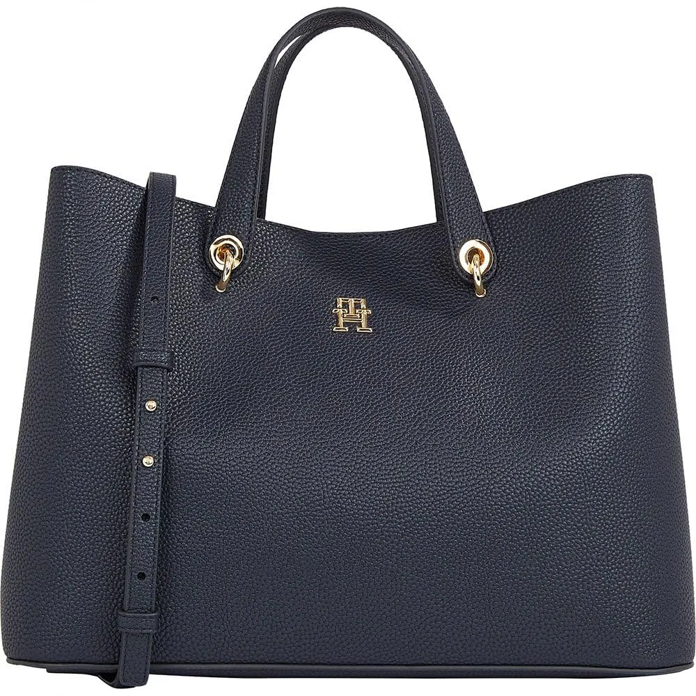 Tommy Hilfiger Emblem borsa donna tracolla rimovibile nera