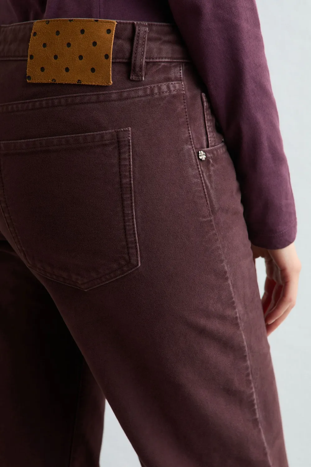 Massimo Alba Flare pantaloni donna rose brown cotone
