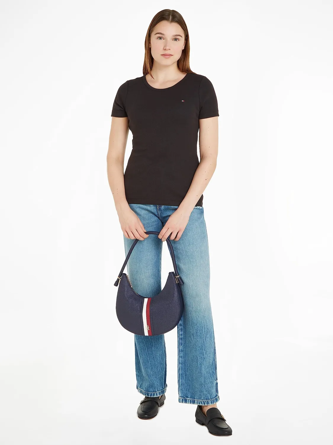 Tommy Hilfiger Emblem borsa donna space blue con zip