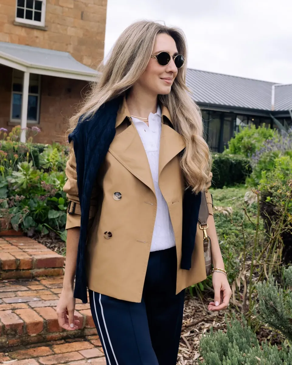 Sportscraft Audrey Crop trench donna lino corto