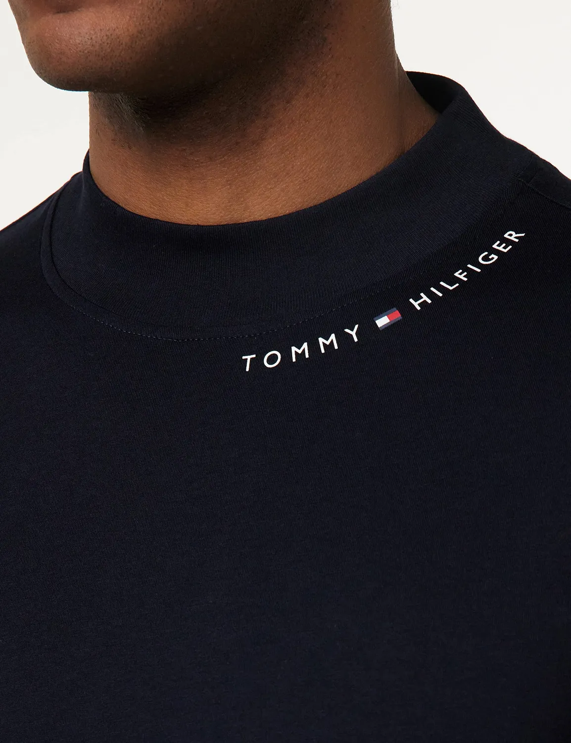 Tommy Hilfiger Multi Placement Mock maglia uomo manica lunga giroalto