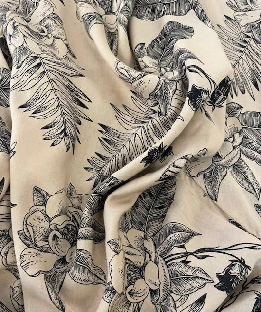 LOL Roma camicia chiffon viscosa nero stampata