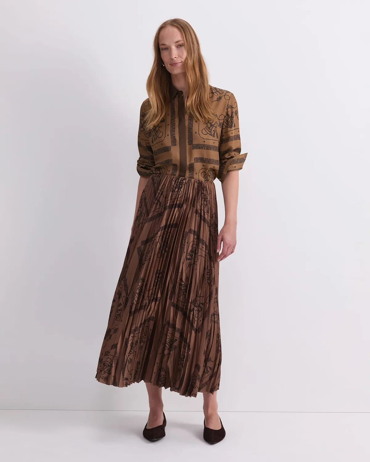 Sportscraft Sadie gonna midi plissettata fantasia