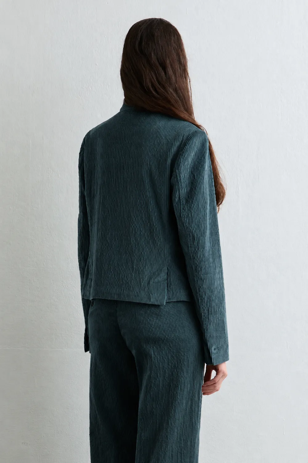 Massimo Alba Agra giacca donna velluto dark teal