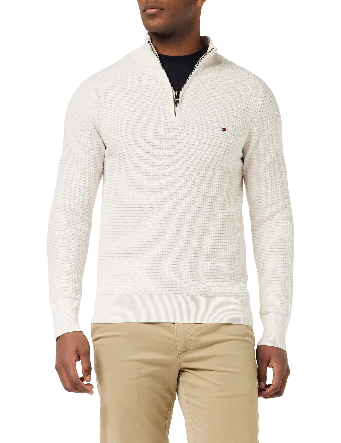 Tommy Hilfiger pullover uomo senza cappuccio L blu cotone