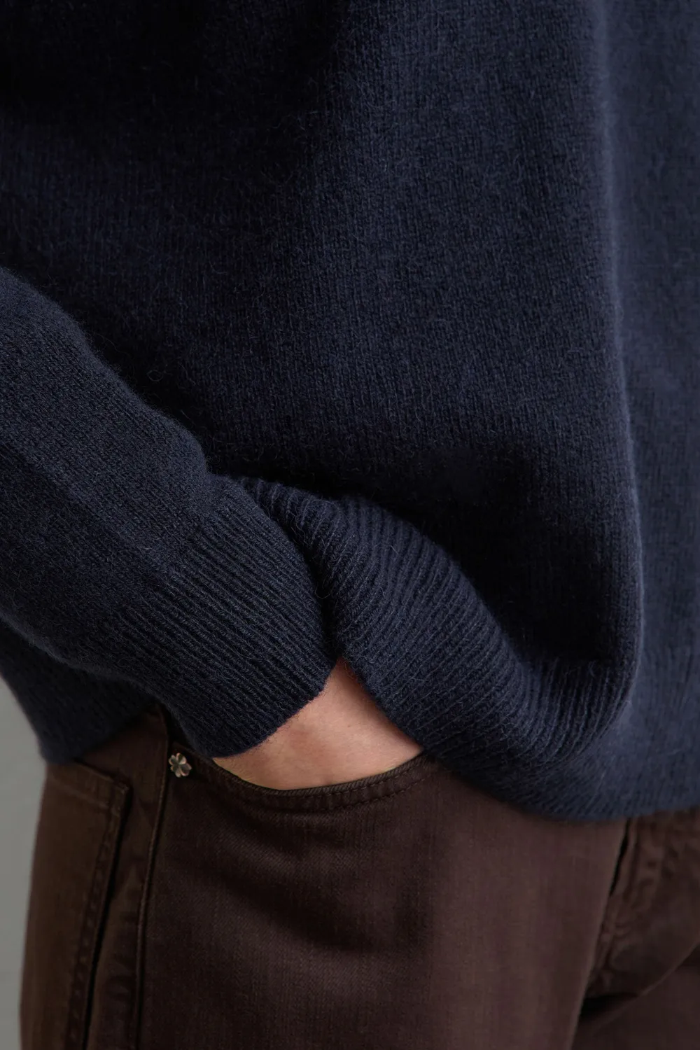 Massimo Alba Francesca maglione donna Blu cashmere alpaca