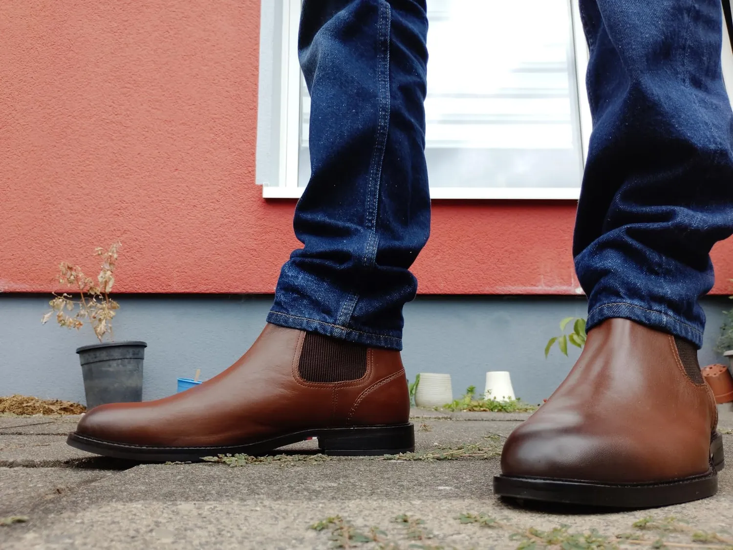 Tommy Hilfiger FM0FM05935 stivali Chelsea uomo 44.5 cognac