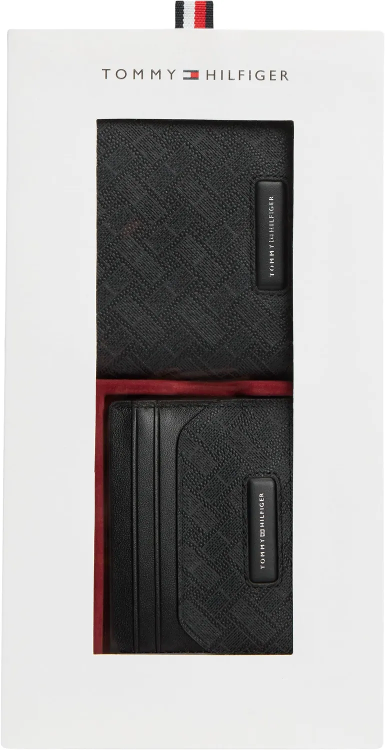 Tommy Hilfiger AM0AM14806 portafoglio uomo nero monogramma