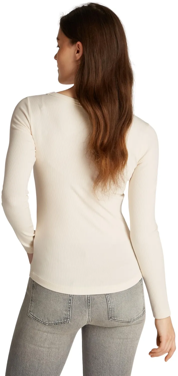 Tommy Hilfiger Slim T-Shirt Donna L Maniche Lunghe girocollo