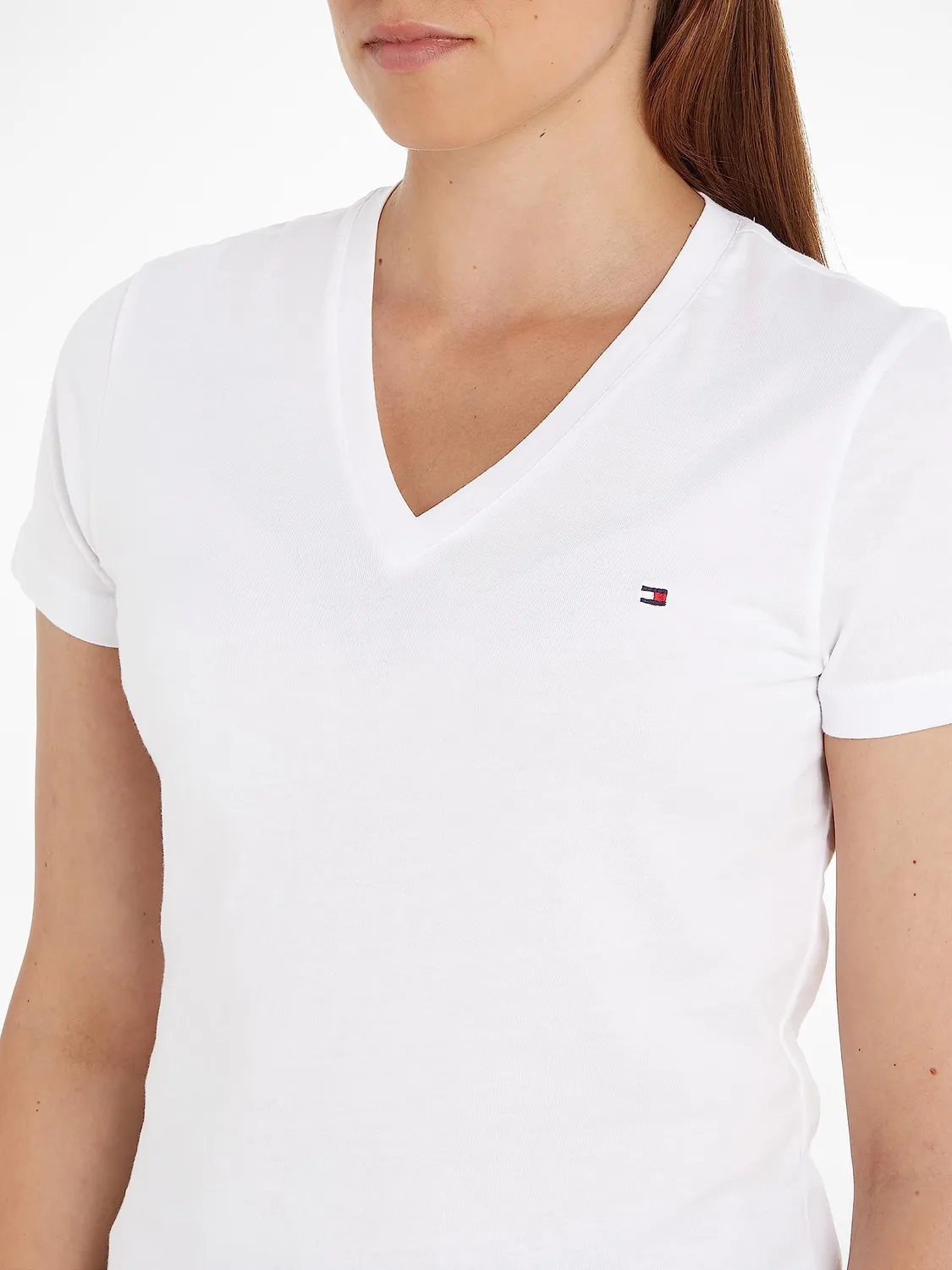 Tommy Hilfiger Heritage t-shirt donna scollo a V cotone