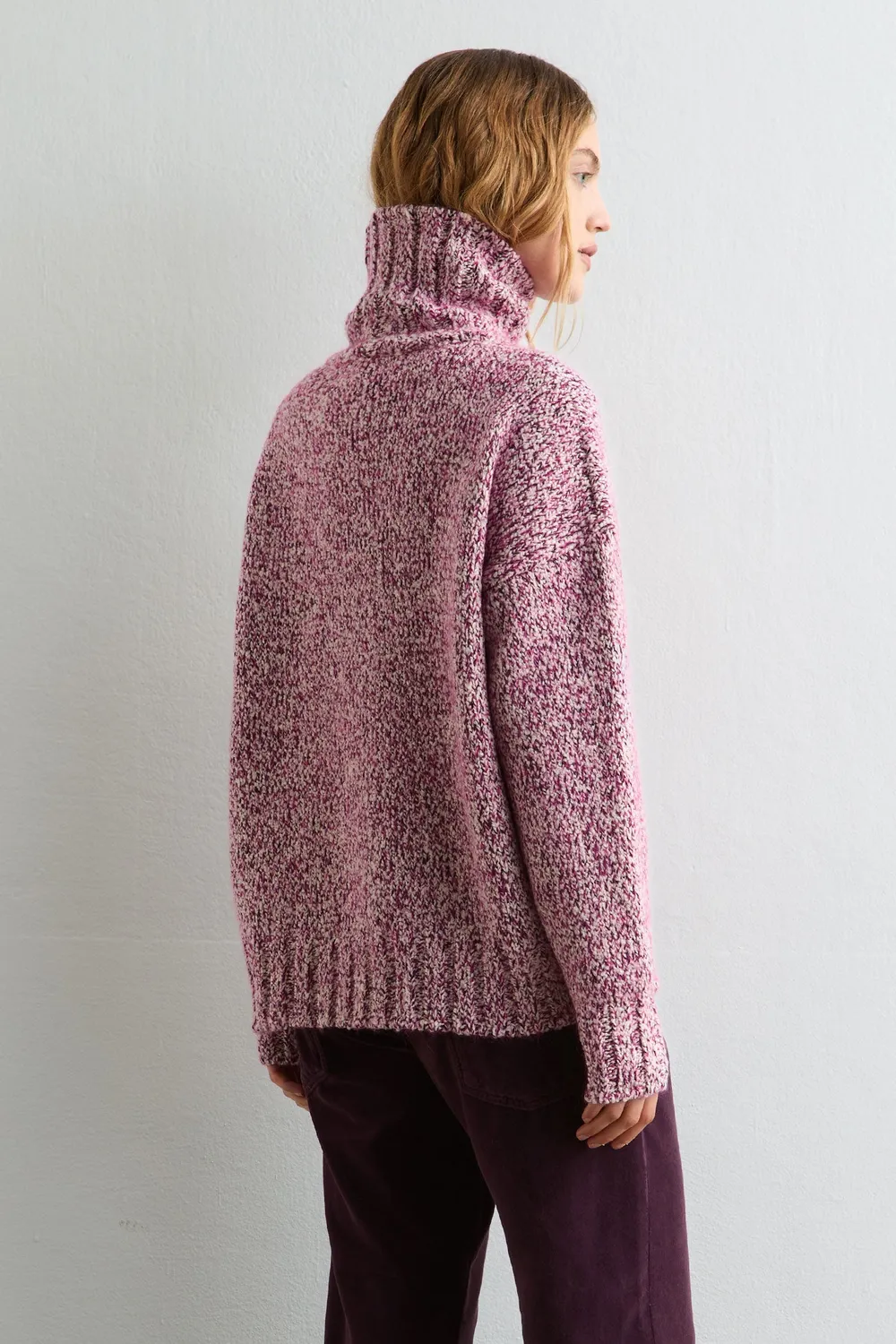 Massimo Alba Virginia Maglione Donna Raspberry Lana Alpaca