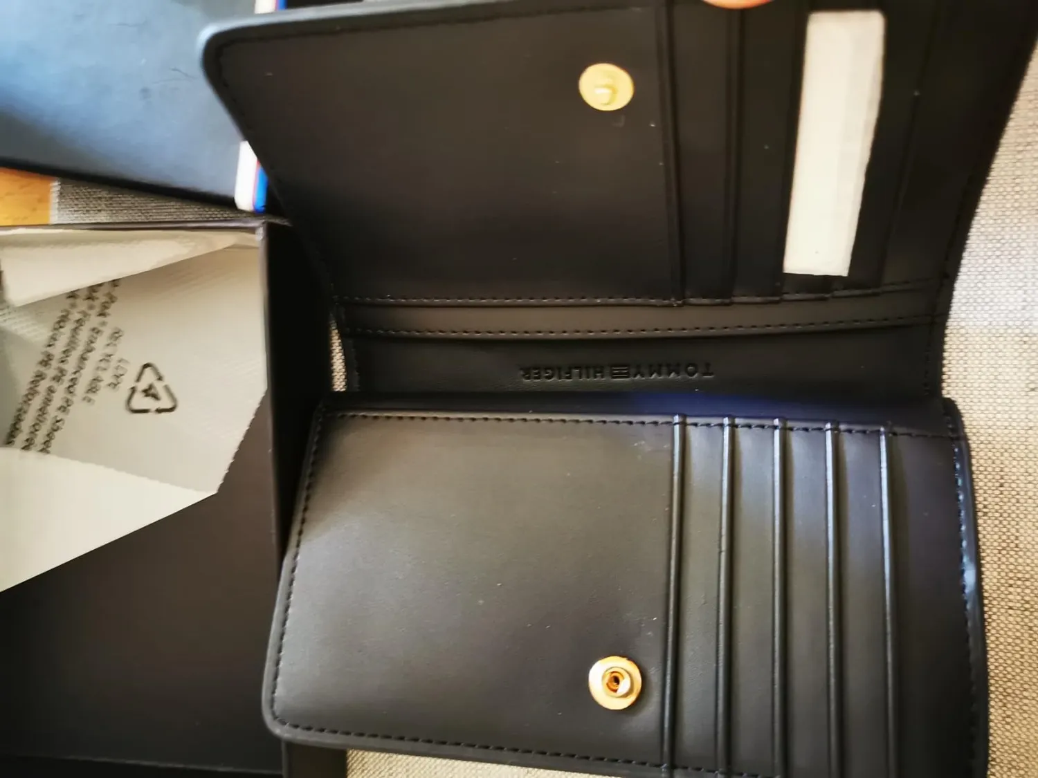 Tommy Hilfiger TH Timeless Med Bi Fold Grande portafoglio donna blu PU
