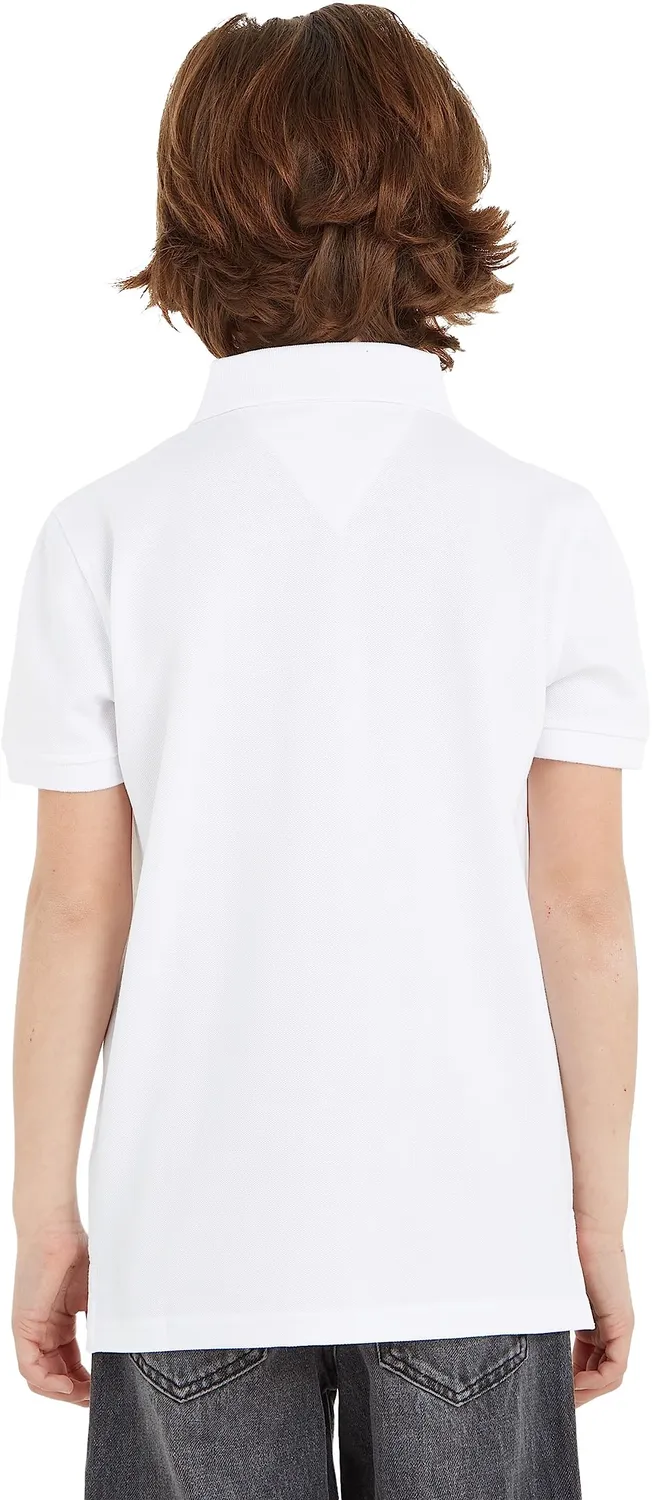 Tommy Hilfiger polo bambino cotone bio bianca maniche corte