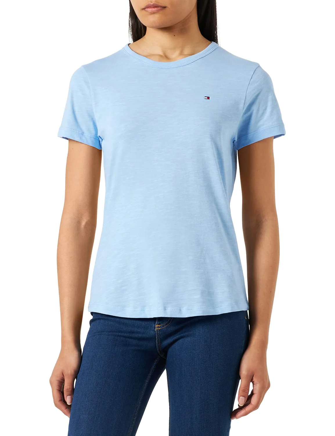 Tommy Hilfiger 1985 Slub Slim Fit t-shirt donna maniche corte
