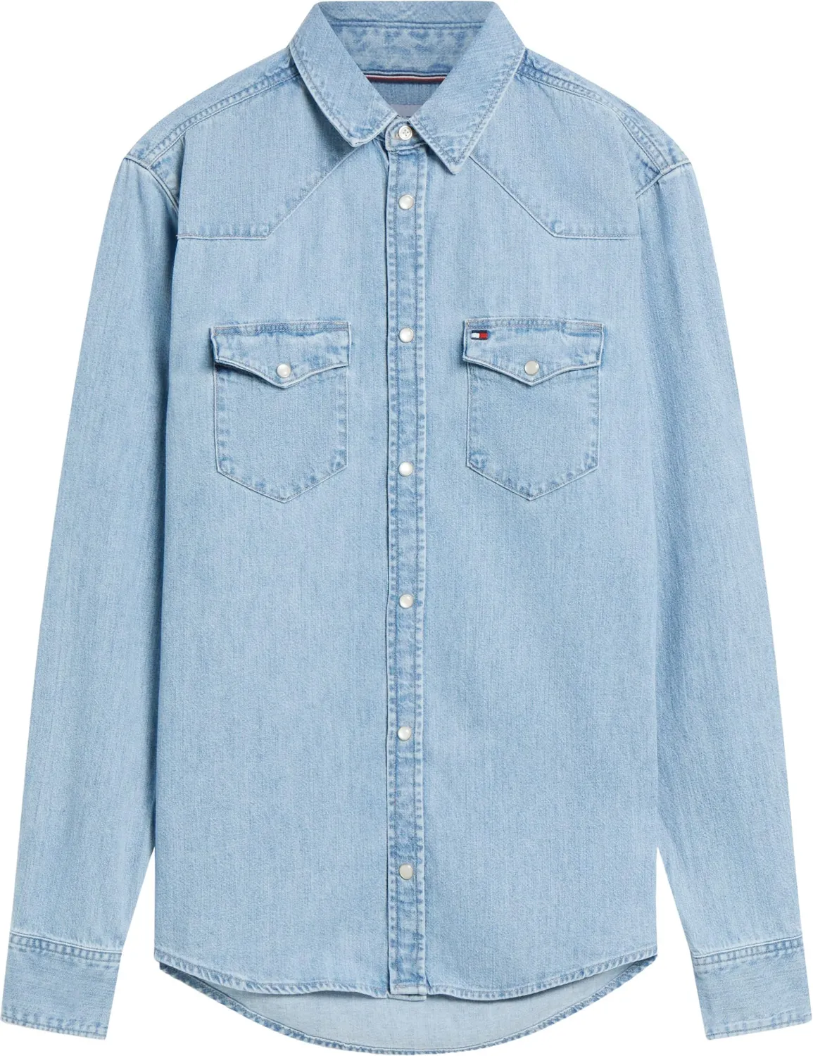 Tommy Hilfiger MW0MW44983 camicia denim uomo L cloudy blue