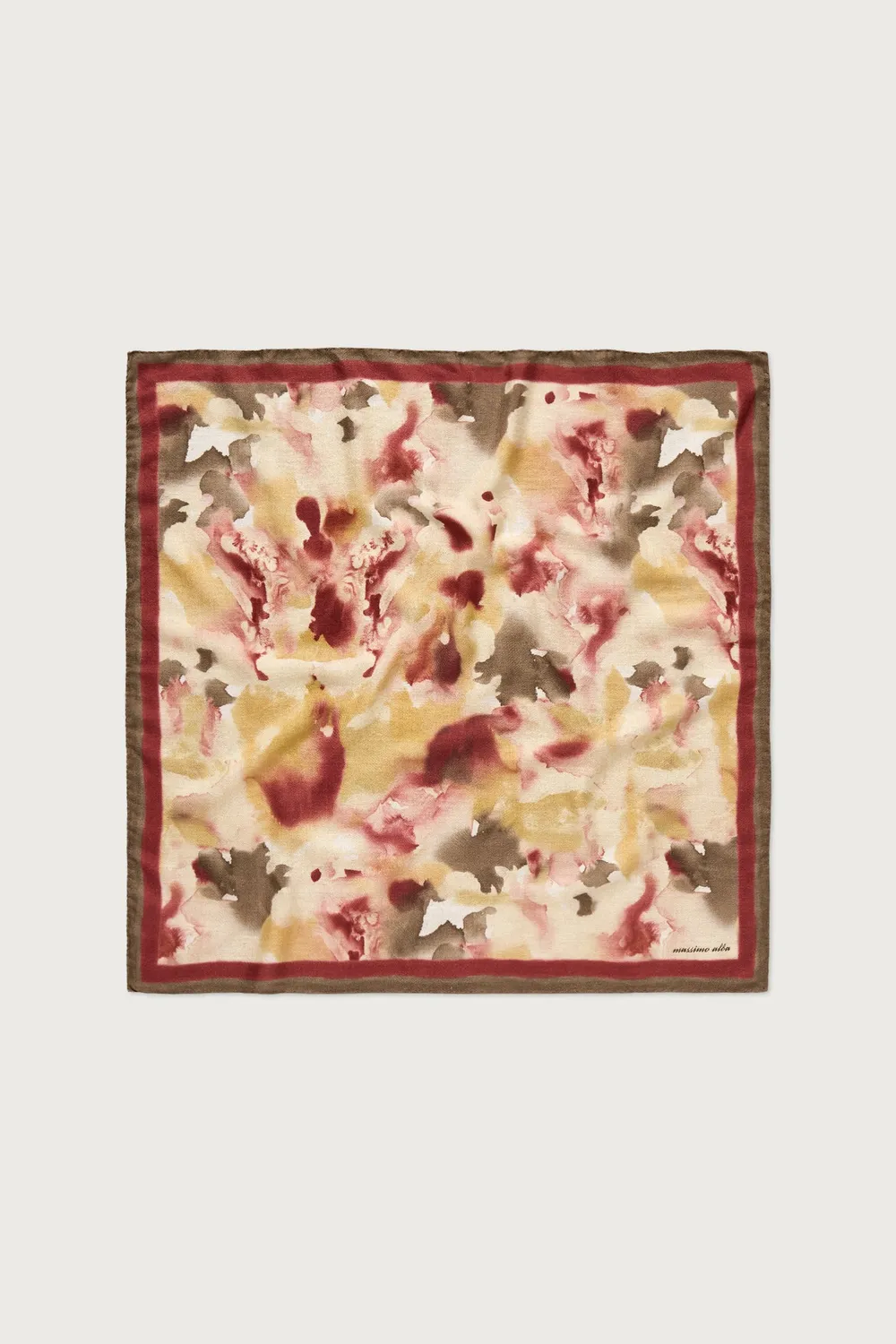 Massimo Alba Bandana foulard burn red seta cashmere