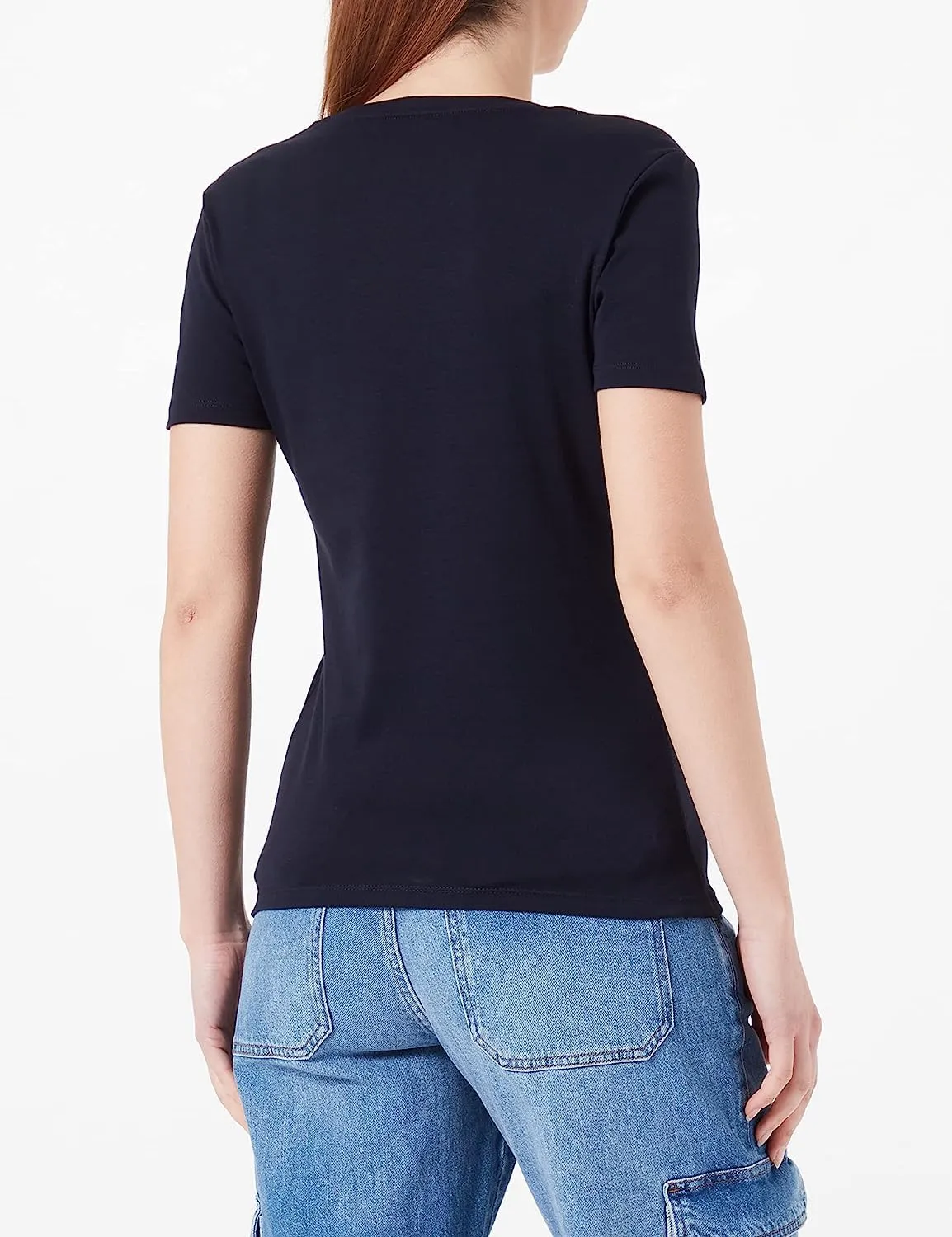 Tommy Hilfiger Cody Rib t-shirt scollo V donna blu