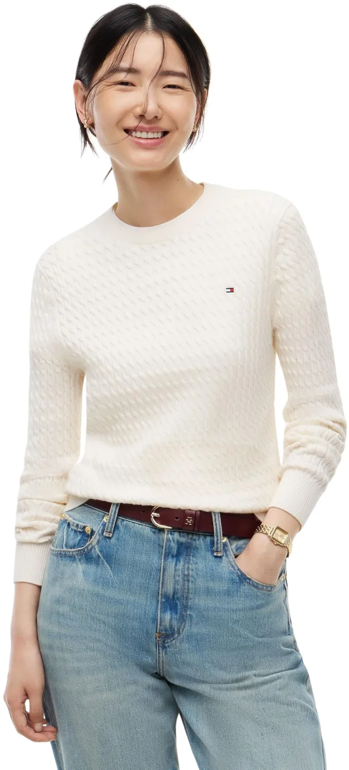 Tommy Hilfiger WW0WW44993 maglione donna a trecce