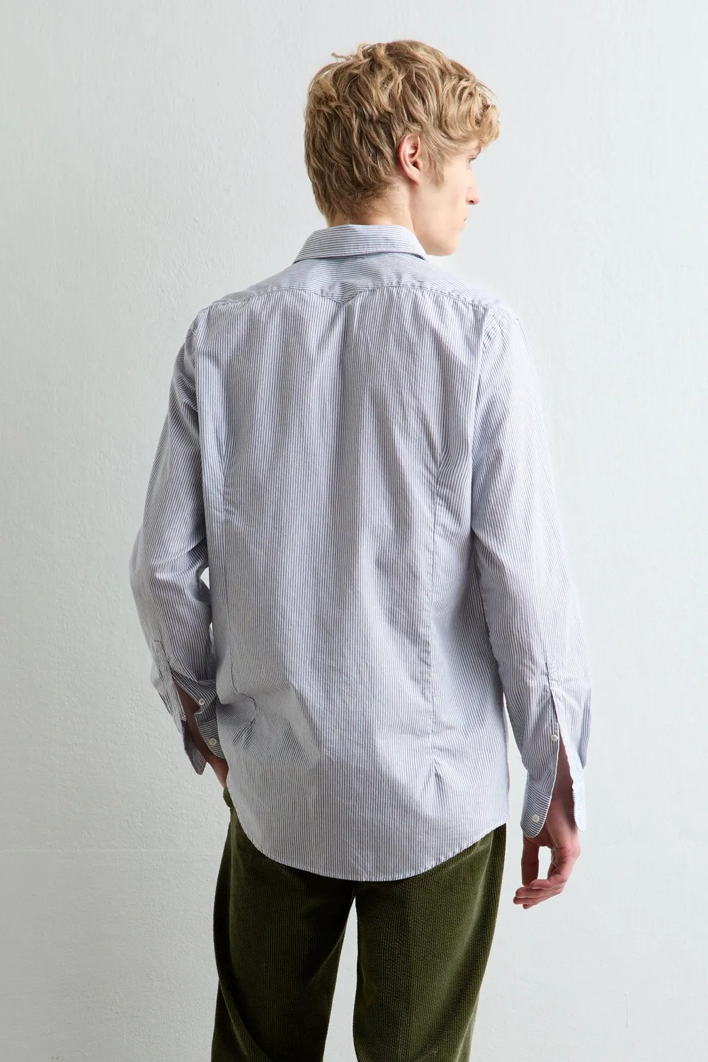 Massimo Alba Genova giacca camicia cotone Blu uomo