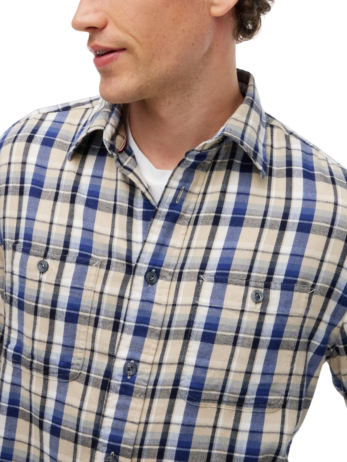 Tommy Hilfiger MW0MW44572 camicia uomo L flanella quadri