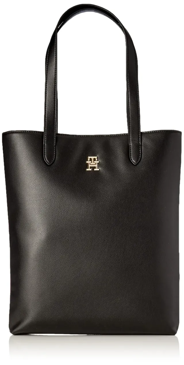 Tommy Hilfiger Casual Slim Tote Borsa Donna Nera Tasche Interne