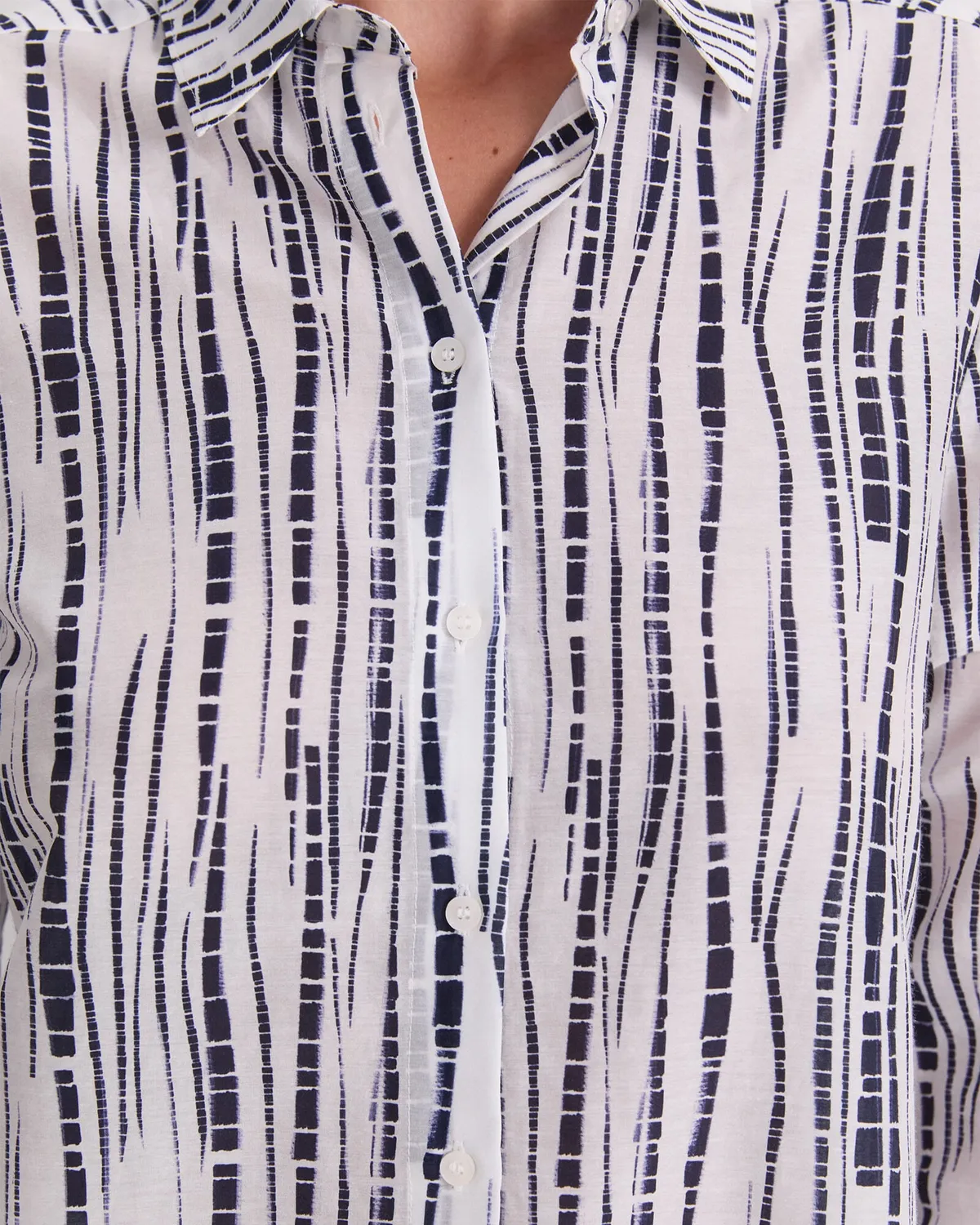 Sportscraft Stripe Cotton Silk camicia righe tie-dye donna
