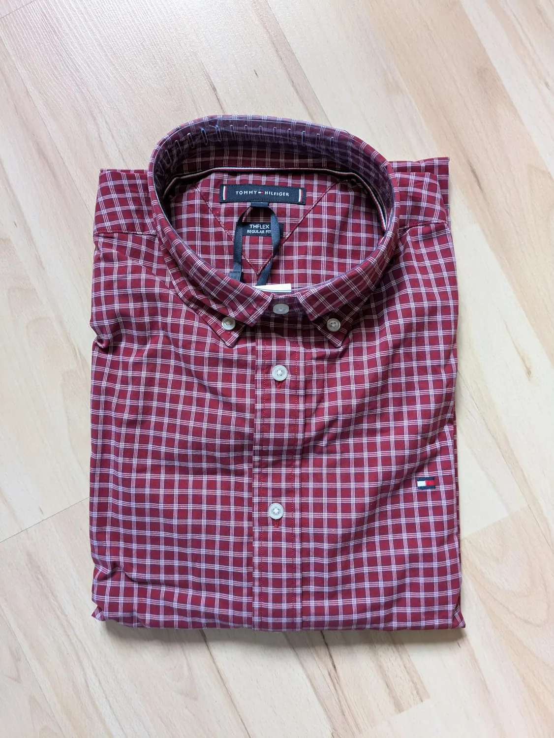 Tommy Hilfiger Flex Poplin MW0MW42430 Camicia Uomo L Check