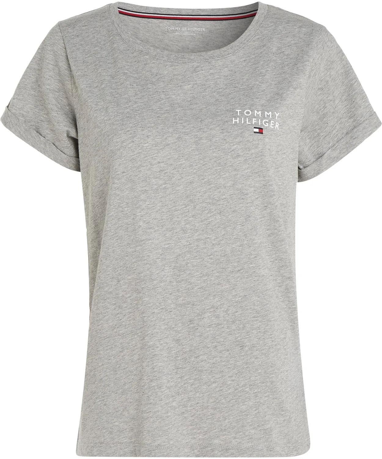 Tommy Hilfiger T-shirt Donna Scollo Rotondo Ancient White cotone