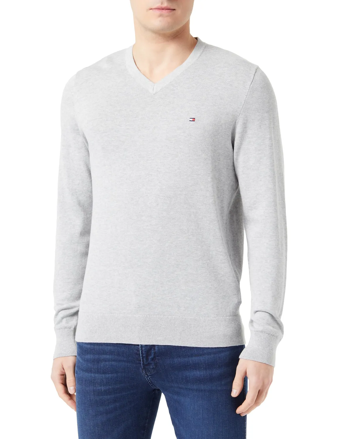 Tommy Hilfiger pullover uomo scollo a V taglia M blu