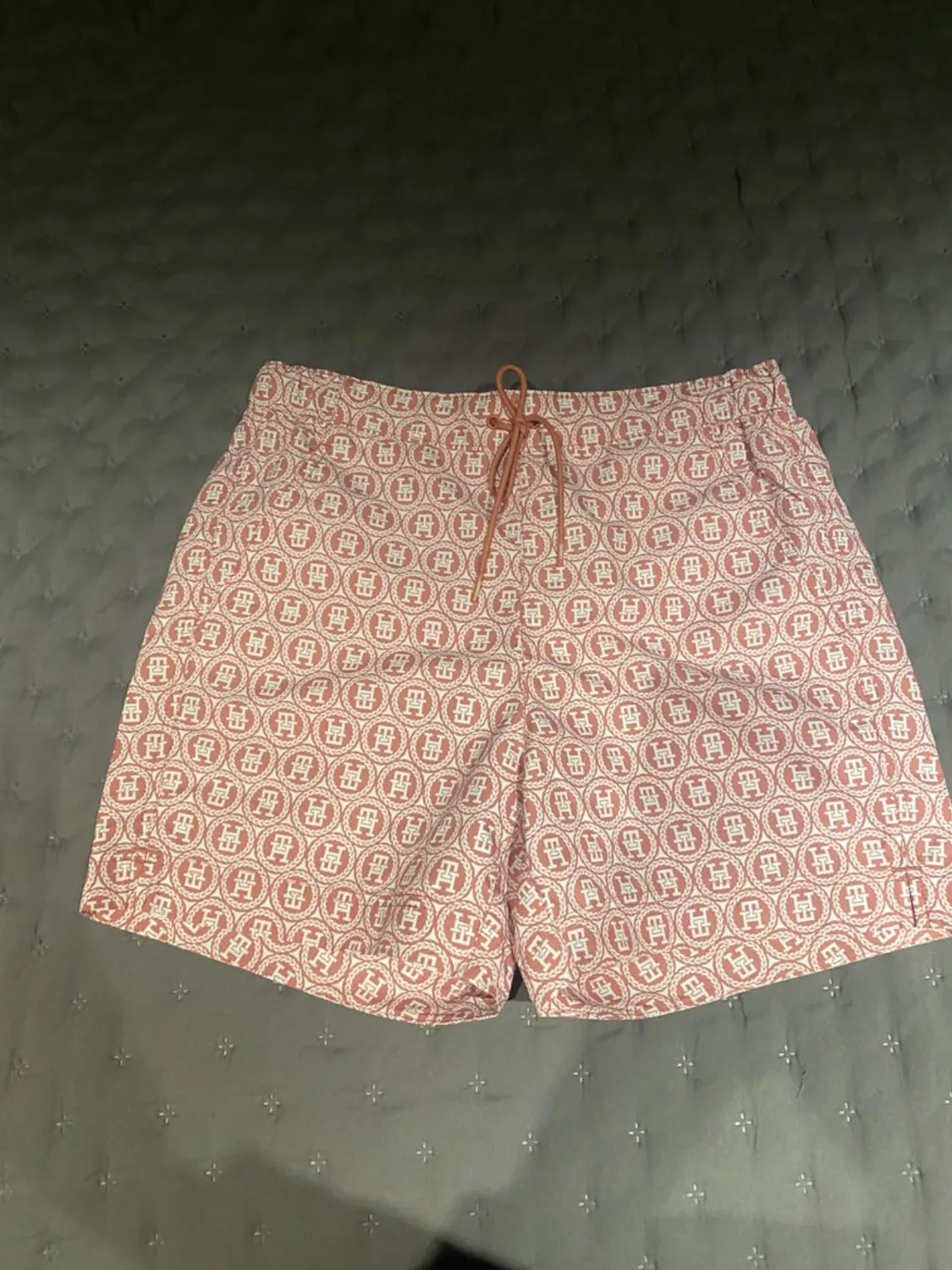 Tommy Hilfiger Medium Drawstring Print costume mare S arancione