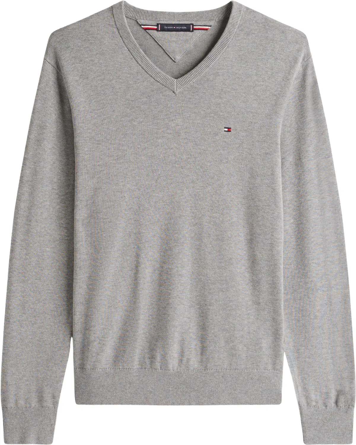 Tommy Hilfiger Essential Cotton Pullover Uomo Scollo V Nero