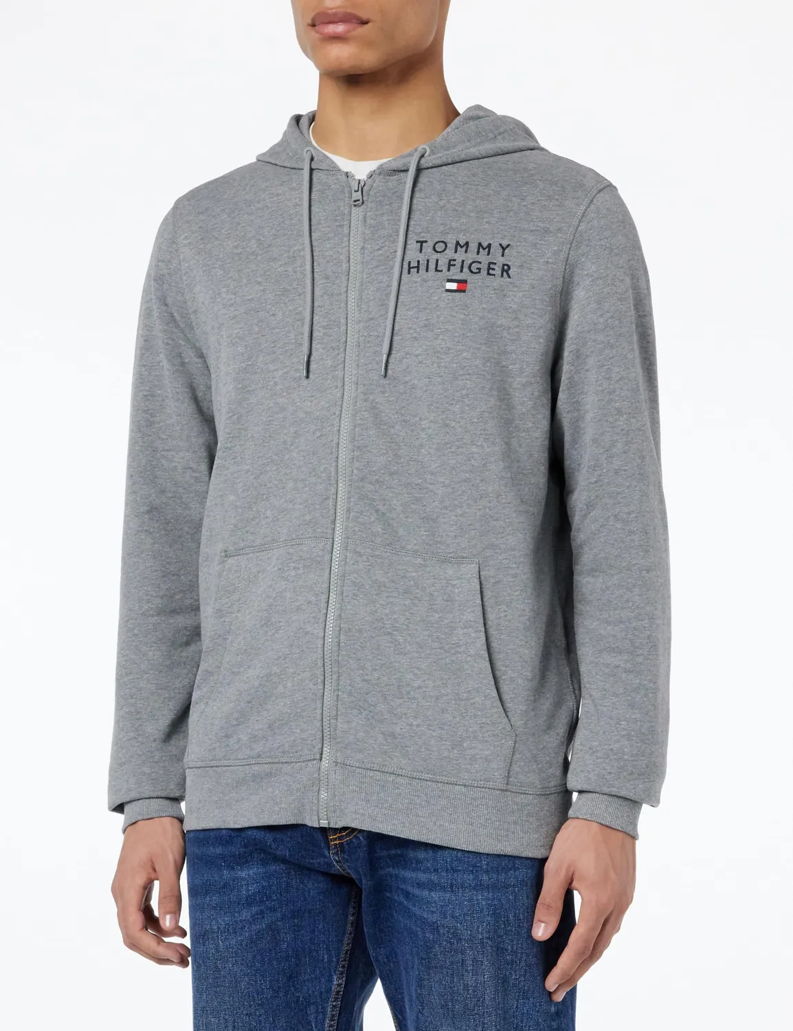 Tommy Hilfiger Cerniera felpa uomo cappuccio zip intera