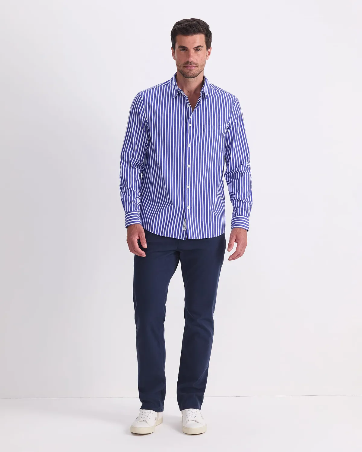 Sportscraft Ryan Stripe Long Sleeve Shirt camicia righe cotone