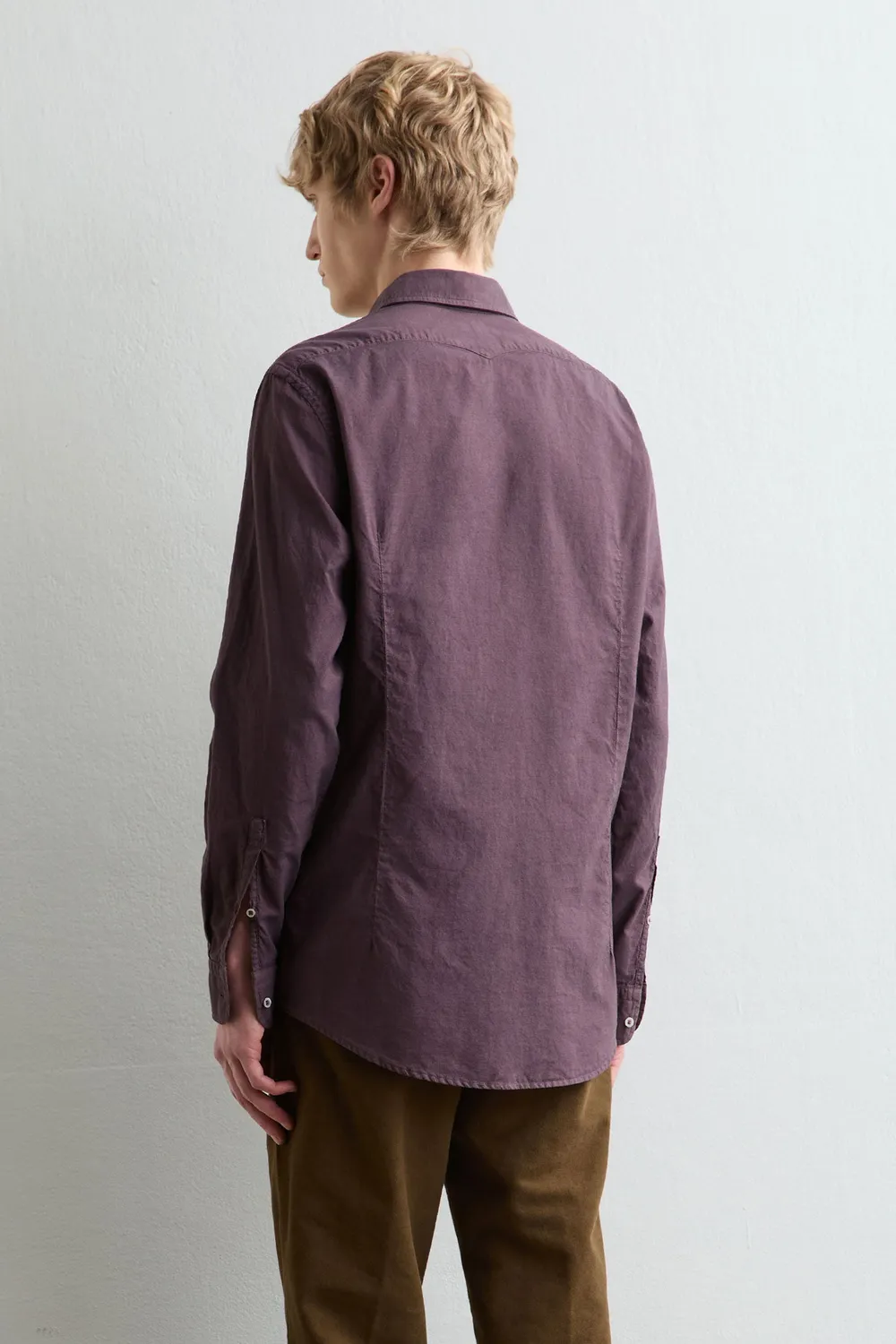 Massimo Alba Genova camicia uomo rose brown cotone