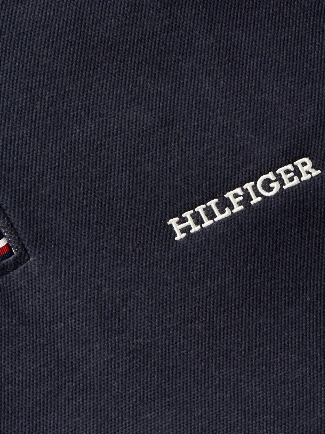 Tommy Hilfiger Monotype Honeycomb MW0MW33637 maglione mezza zip blu