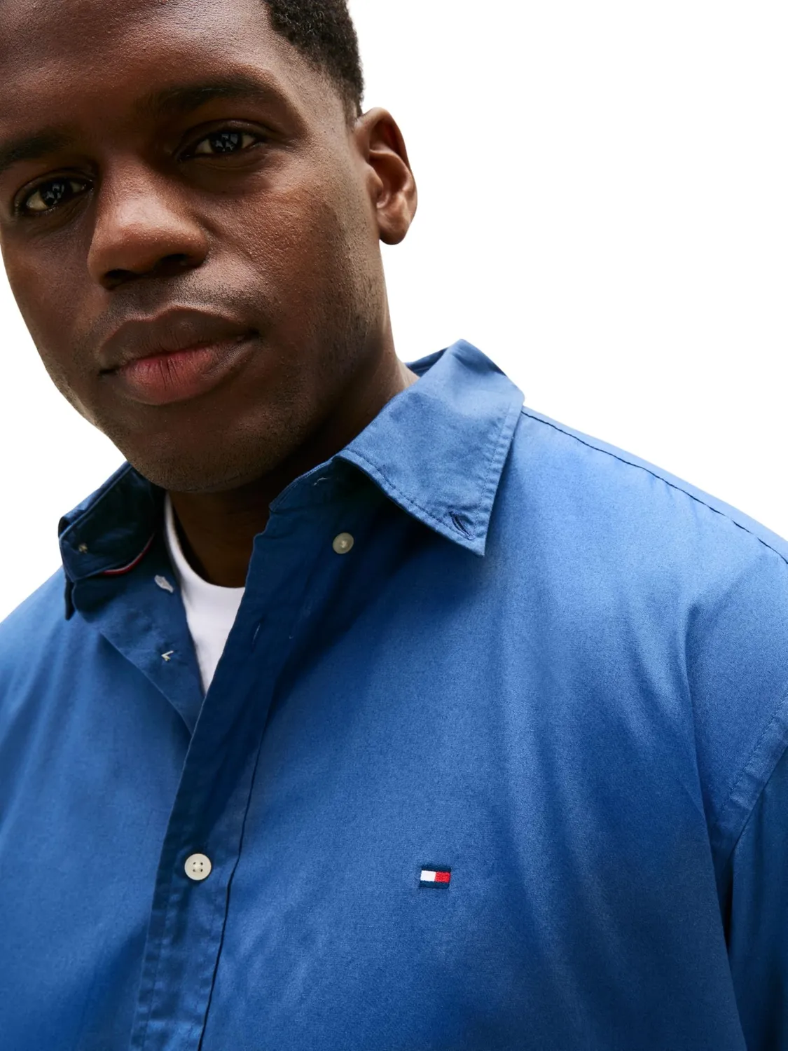 Tommy Hilfiger Flex Poplin Solid camicia uomo 3XL Plus