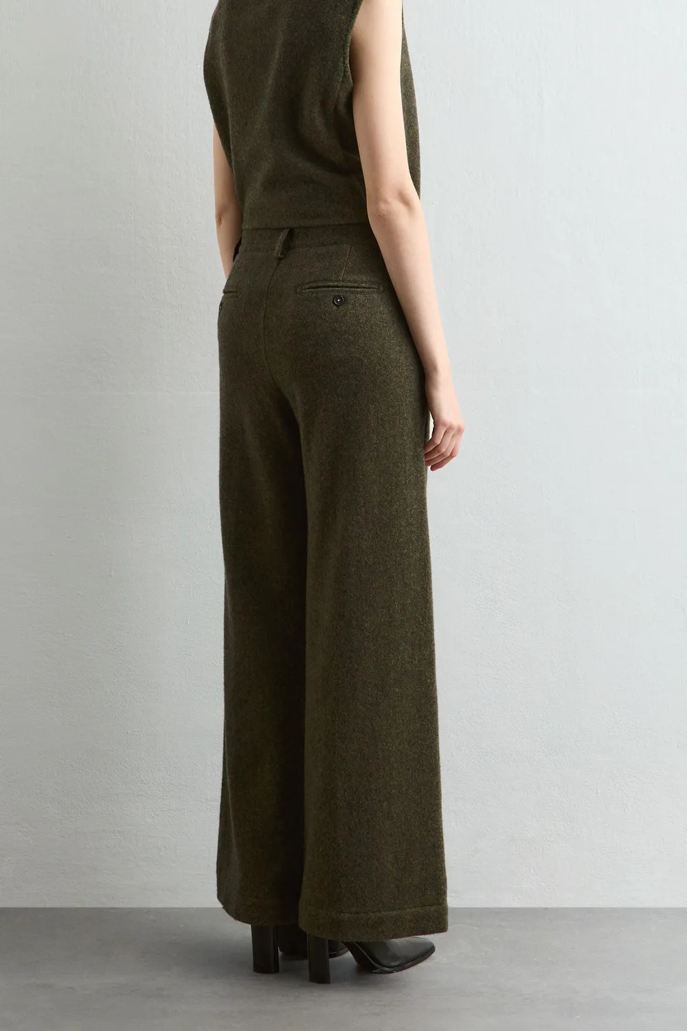 Massimo Alba Lamia pantaloni donna military lana
