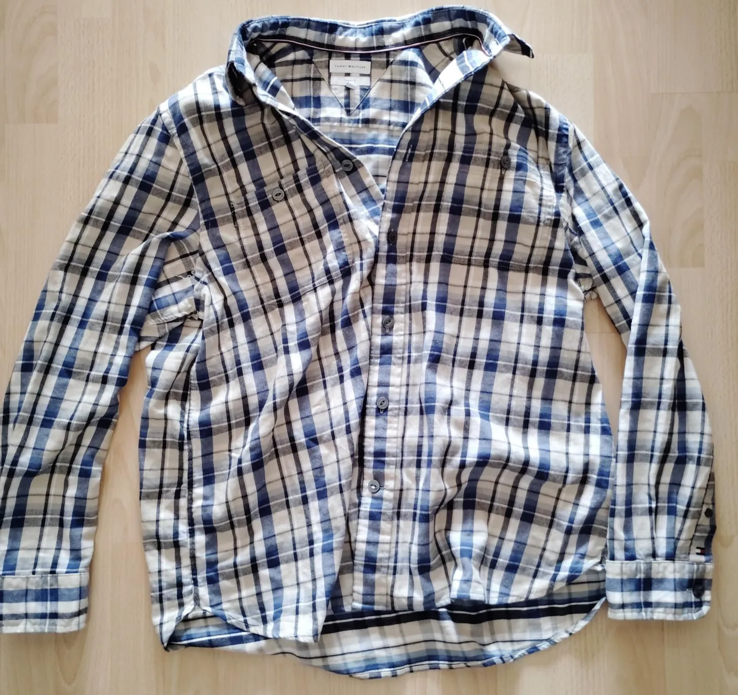 Tommy Hilfiger MW0MW44572 camicia uomo L flanella quadri